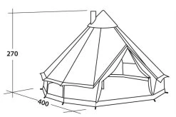 Robens Klondike Tipi Tent 2023 -Camping Adventure Deals Store 130144 klondike drawing perspective 9