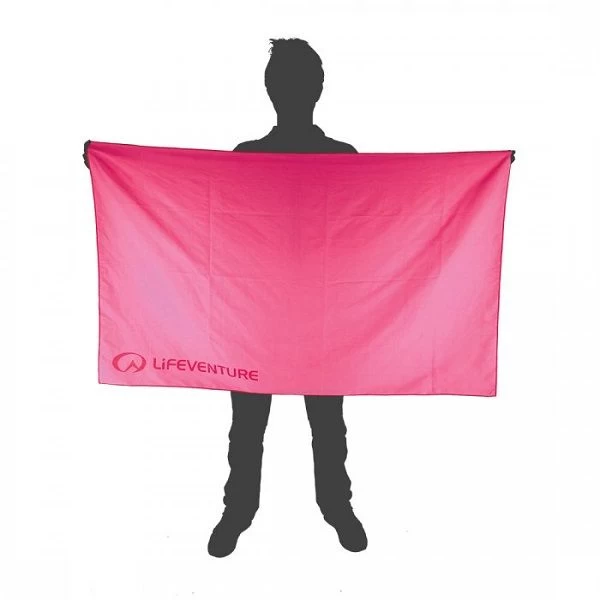 LifeVenture SoftFibre Pink Towel - Giant 1 LifeVenture SoftFibre Pink Towel - Giant