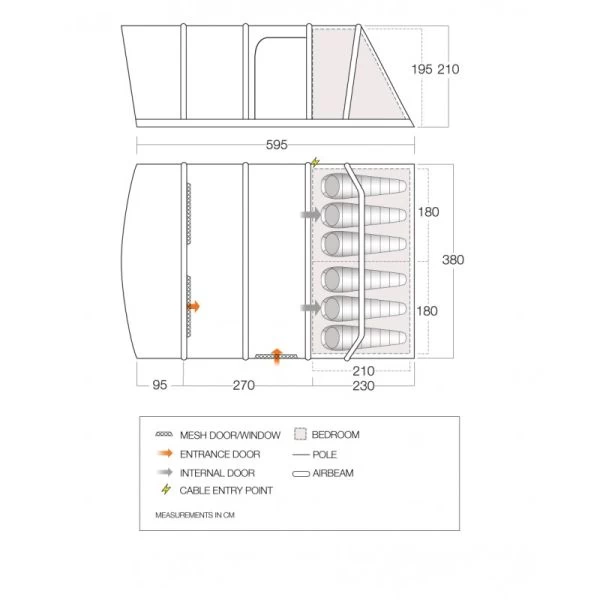 Vango Aether Air 600XL Airbeam Tent 2022 2 Vango Aether Air 600XL Airbeam Tent 2022 - Image 2