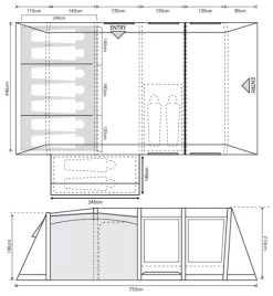 Outdoor Revolution Camp Star 700SE Tent Package 2023 -Camping Adventure Deals Store camp star 700 se dimensions image 1