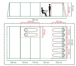 Coleman Weathermaster 8XL Air Tent 2023 -Camping Adventure Deals Store coleman weathermaster 8xl floorplan 1