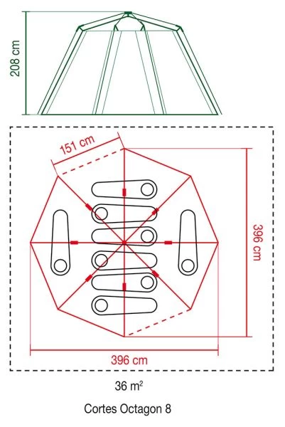 Coleman Octagon 8 Blue Tent 2023 - Image 2