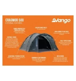 Vango Cragmor 500 (Poled) Tent 2023 -Camping Adventure Deals Store cragmor 500 image 3