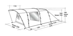 Easy Camp Palmdale 400 Tent -Camping Adventure Deals Store easy camp palmdale 400 dimensions image 1