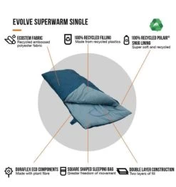 Vango Evolve Superwarm Sleeping Bag - Single 12 Vango Evolve Superwarm Sleeping Bag - Single -Camping Adventure Deals Store evolve superwarm single 3 1 1
