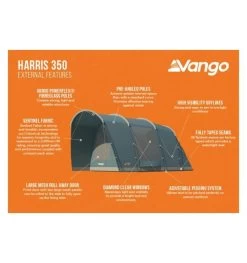 Vango Harris 350 (Poled) Tent 2023 -Camping Adventure Deals Store harris 350 image 3