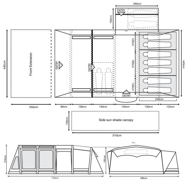 Outdoor Revolution Kalahari PC 7.0 Tent 2022 2 Outdoor Revolution Kalahari PC 7.0 Tent 2022 - Image 2