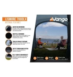 Vango Lismore 700DLX (Poled) Tent 2023 (Incl. Footprint) -Camping Adventure Deals Store lismore 700dlx image 4