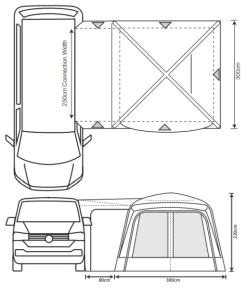 Outdoor Revolution Cayman Air High Awning 2023 -Camping Adventure Deals Store outdoor revolution cayman poled dimensions image 4 1 4