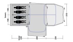 Outwell Airville 4SA Tent 2020 -Camping Adventure Deals Store outwell airville 4sa drawing floorplan 3