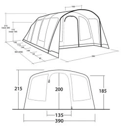 Outwell Moonhill 6 Air Tent 2024 -Camping Adventure Deals Store outwell moonhill 6 air dimensions image 2