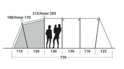 Outwell Yosemite Lake 5TC Tent 2023 -Camping Adventure Deals Store outwell yosemite lake 5tc dimensions image 3