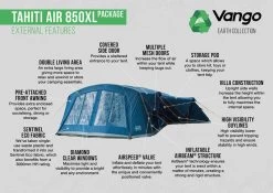 Vango Tahiti Air 850XL Airbeam Tent 2023 -Camping Adventure Deals Store tahiti 2023 image 2
