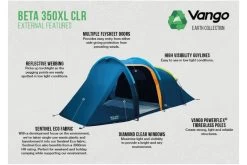 Vango Beta 350XL CLR Tent 2023 -Camping Adventure Deals Store vango beta 350xl clr tent features
